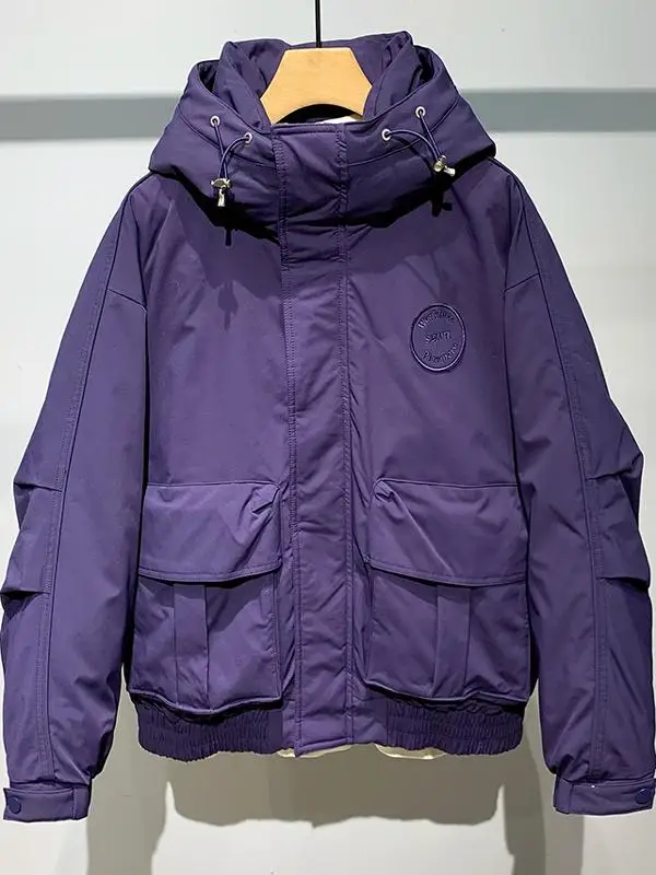 

Thiened White Du down Jaet Men's Winter 2024 New Faion ular Workwear Jaet Youthful Sle Windproof Warm Zipper C...