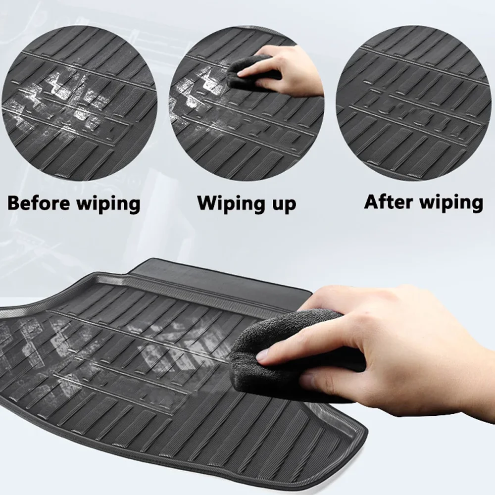Car Trunk Mat for Hyundai Grand Santa Fe NC Maxcruz XL 2013~2020 Waterproof Luggage Cargo Boot Pad Liner Cover Custom Accessorie