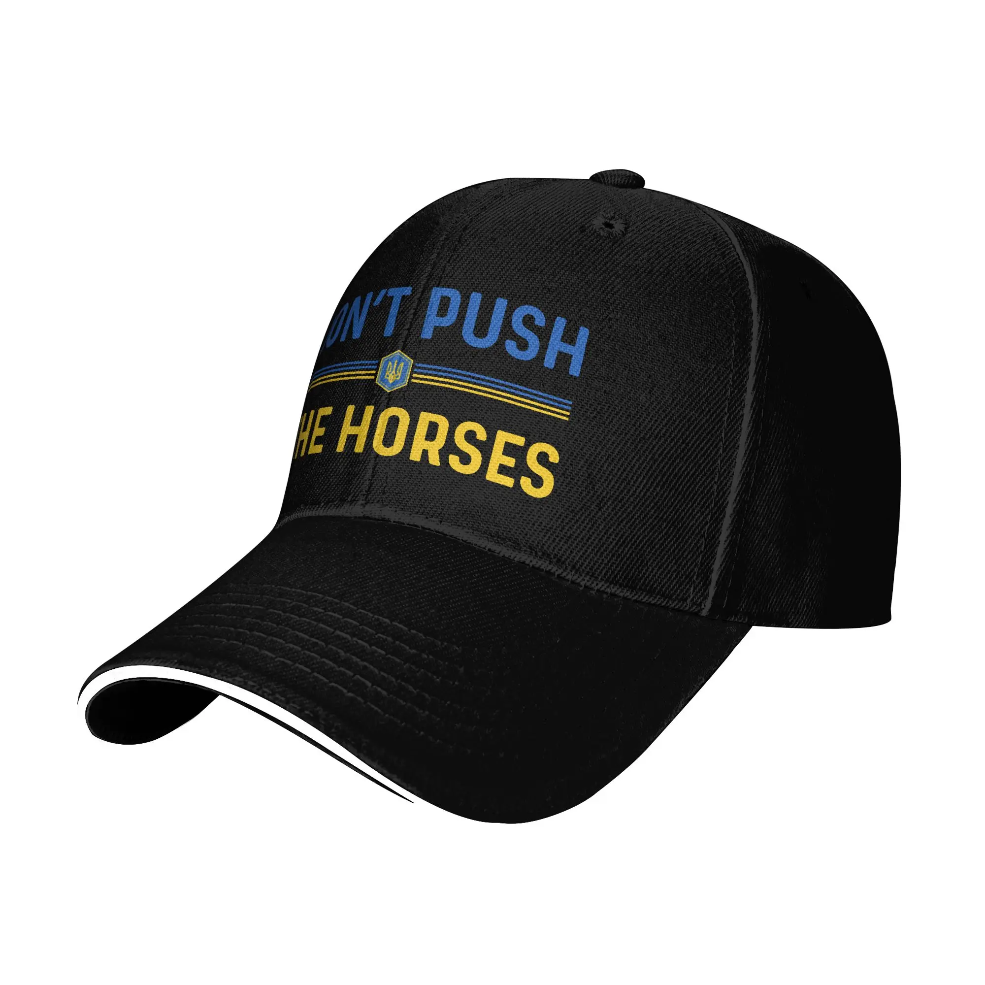 Don't Push The Horses Boxing Sandwich Caps Men Women Popular Baseball Caps Meme Ukraine Adjustable Racing All seasons Hats Adult