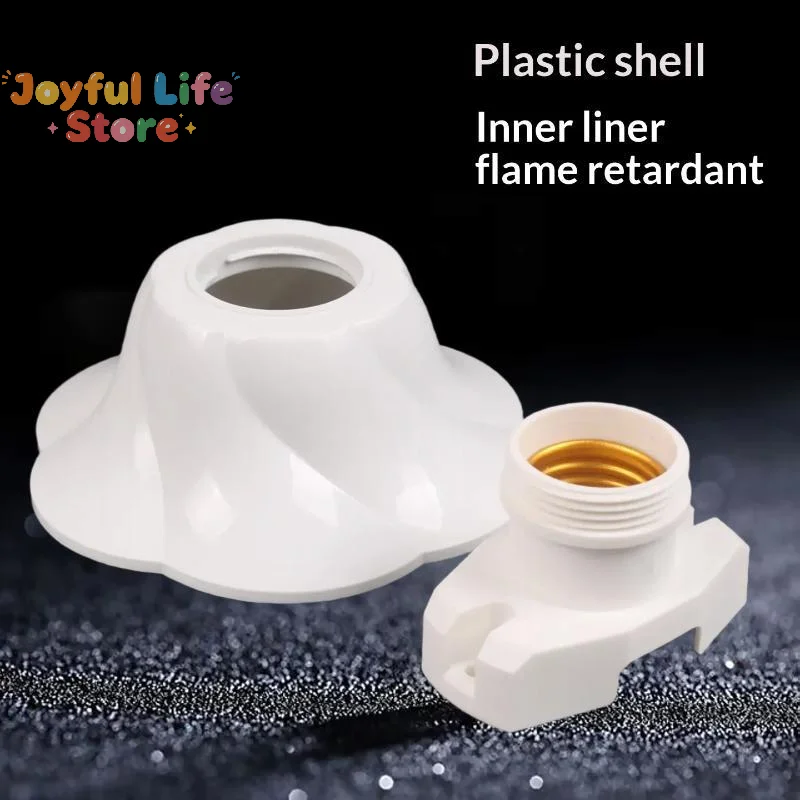 Hot E27 Rose Shaped Pendant Lamp Holder Minimalist White Fixed Base Socket Base Ceiling Wall Light Base Holder