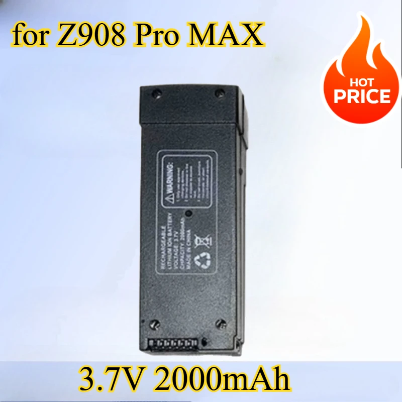 

Z908 Pro MAX Model Airplane Battery Is Suitable for Z908 Pro MAX 3.7V 2000mAh Gray/black Battery