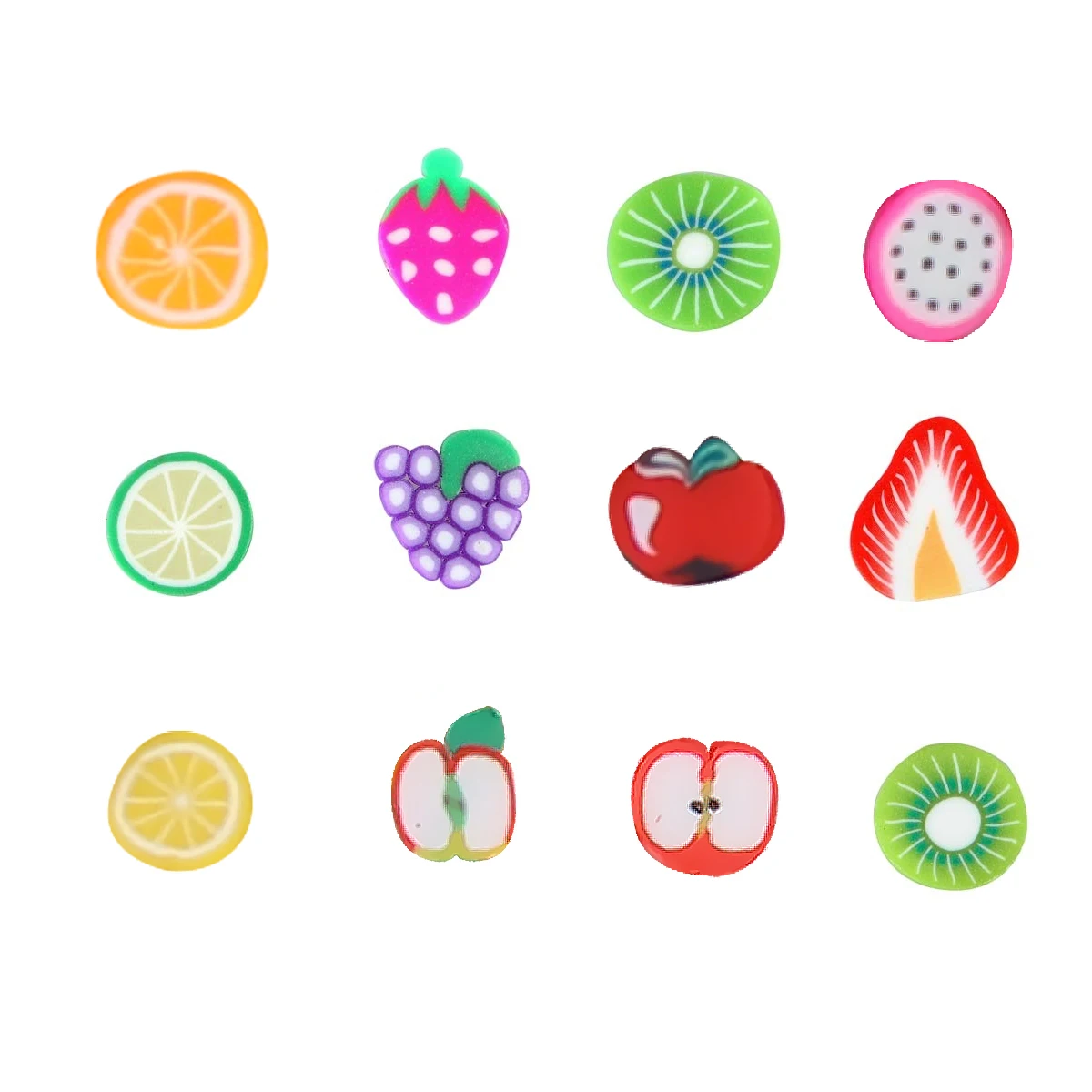 

2400 Pcs Fruit Slices Nail Art Decor DIY Accessories Labels Manicure Stylish Beautiful Eco Friendly Long Lasting
