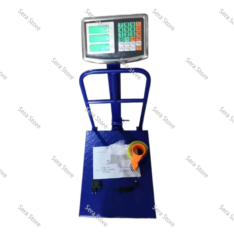 Electronic Price Scale English Version 150kg/300kg/500kg with Guardrail Electronic Scale