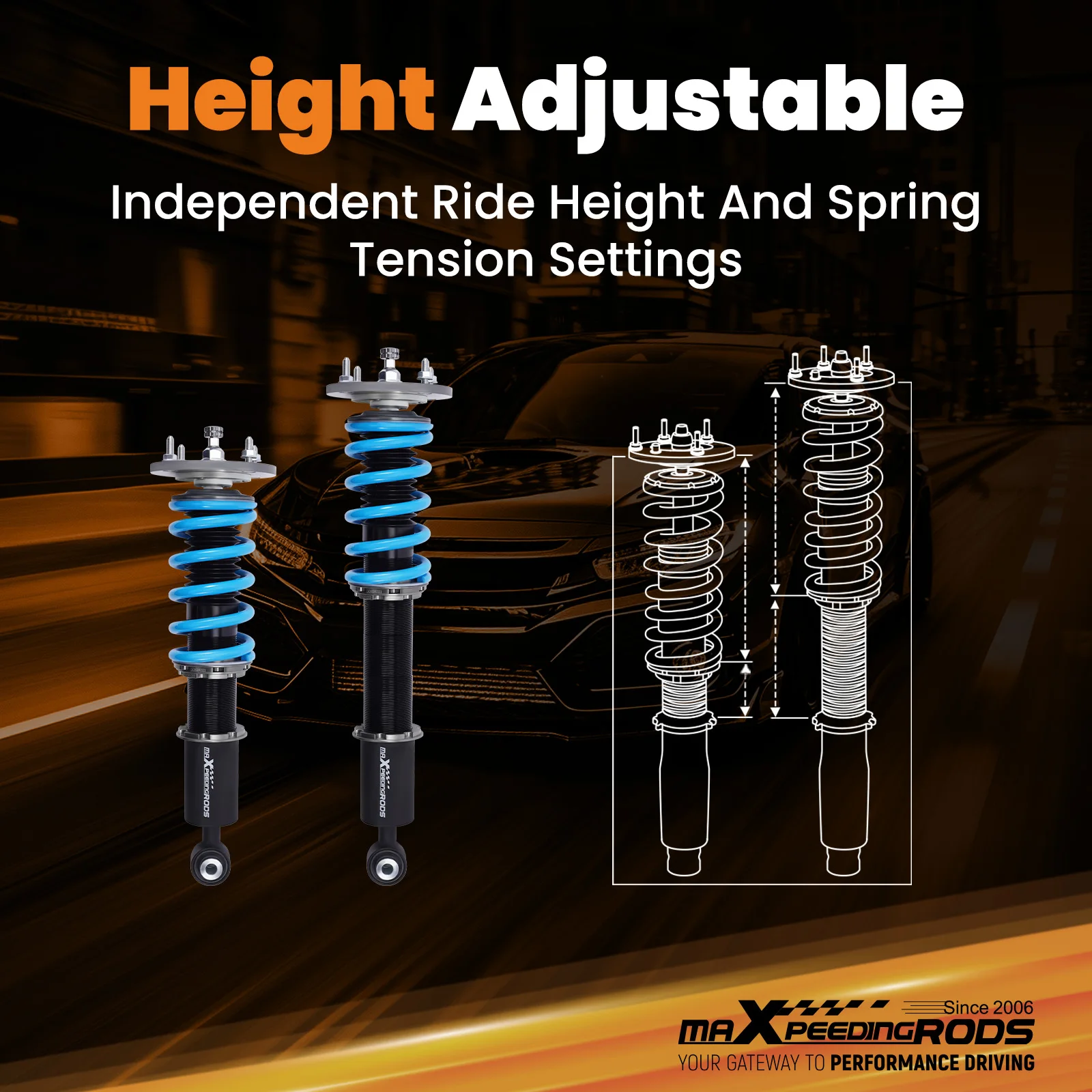 

Регулируемые койловеры MaXpeedingrods T6 для занижения подвески Porsche Cayenne 02-10