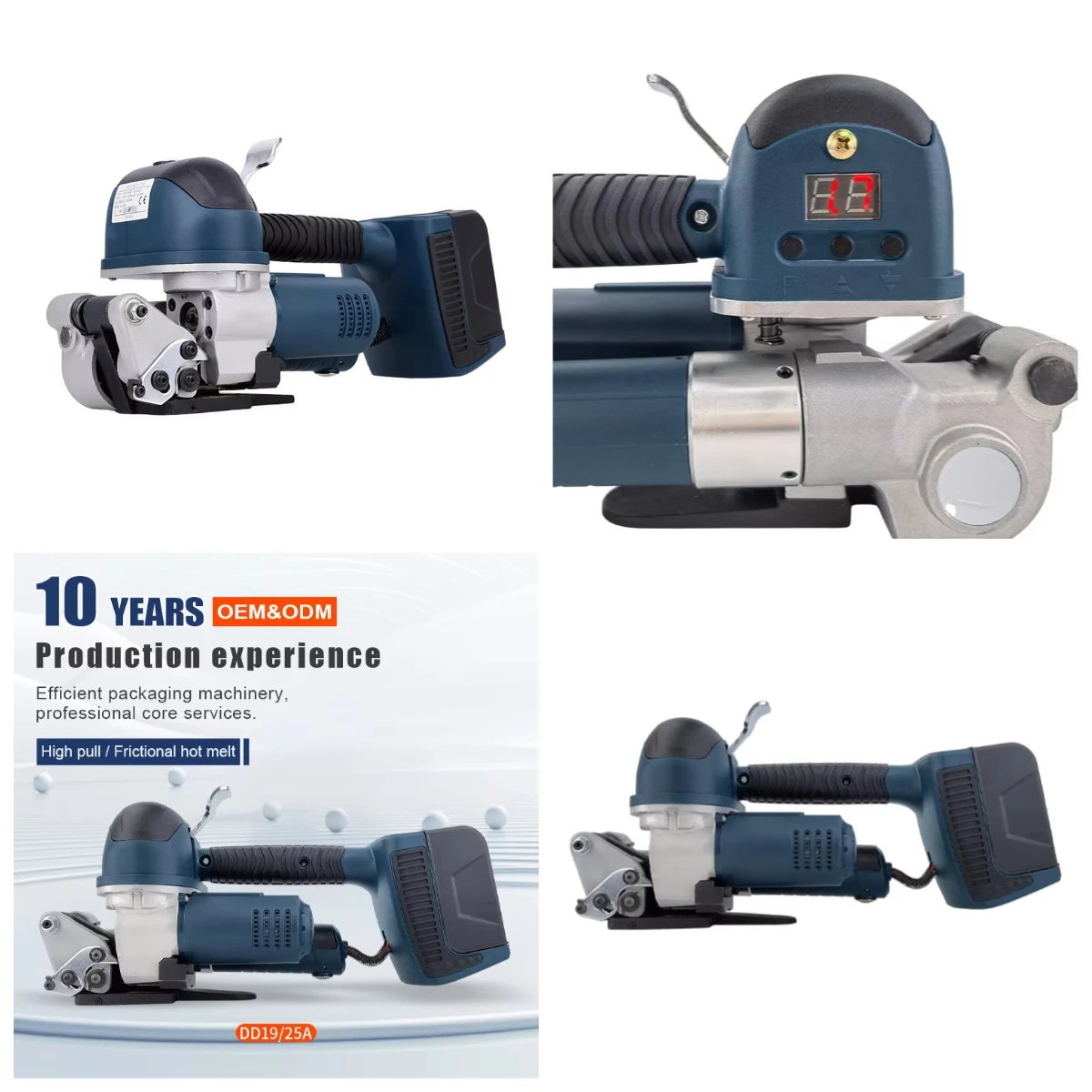 

STLF OYPLarge Tension Force 5500N Brick Pallet Battery Powered DD19 Welding Melt Packing Strapping Tool for 16-19 MM PET Str