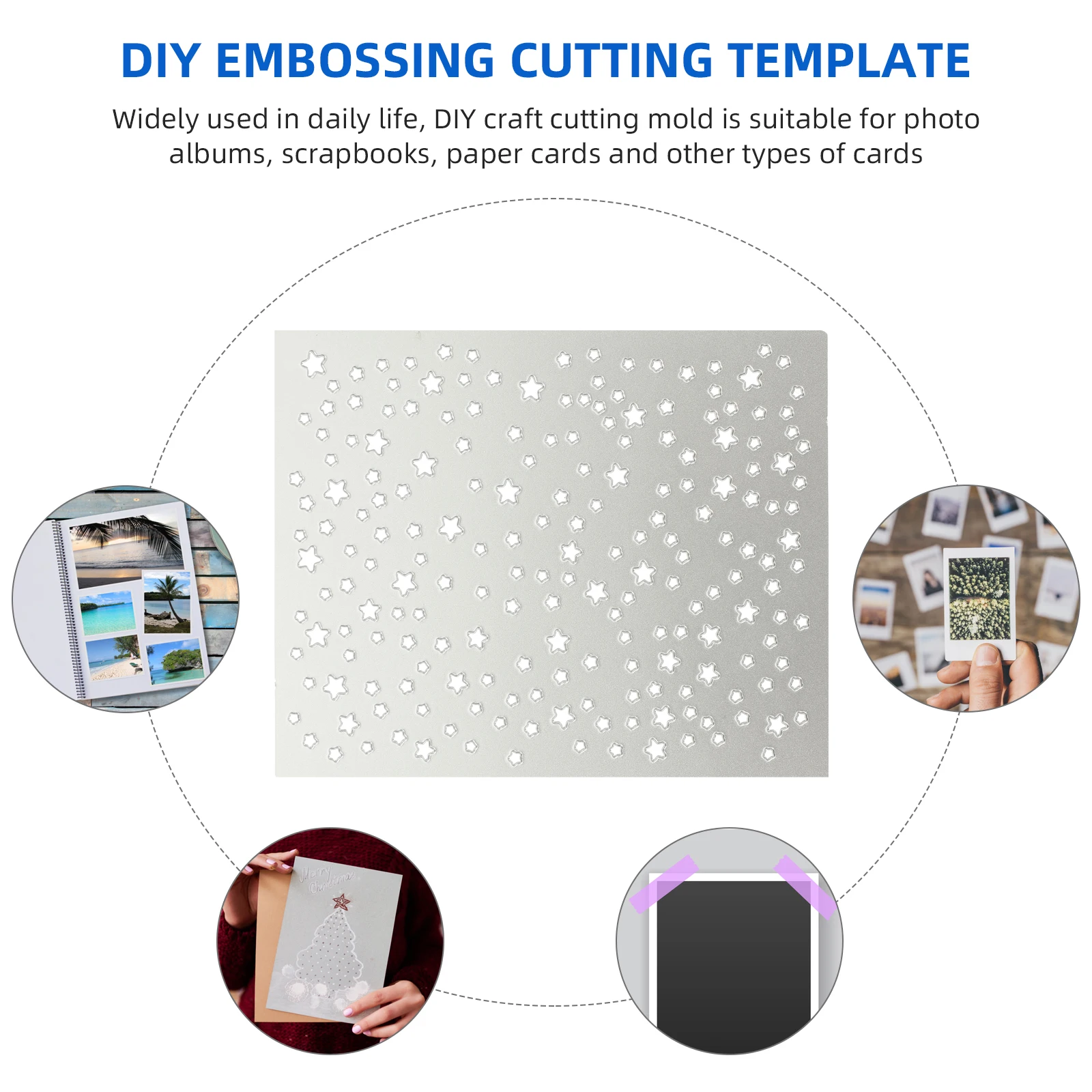

Carbon Steel Cutting Dies for Scrapbooking DIY Craft Stencil Photo Album Supply Cuts Star Background Precision Tool