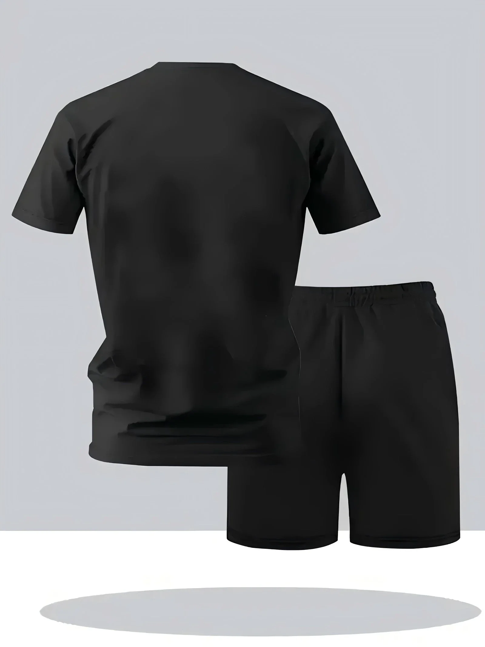 Summer Sportswear Men's Suit Fashion Two-Piece Sports Fitness Running Casual Quick Drying Short Sleeved Shorts Set Men clothing view 5