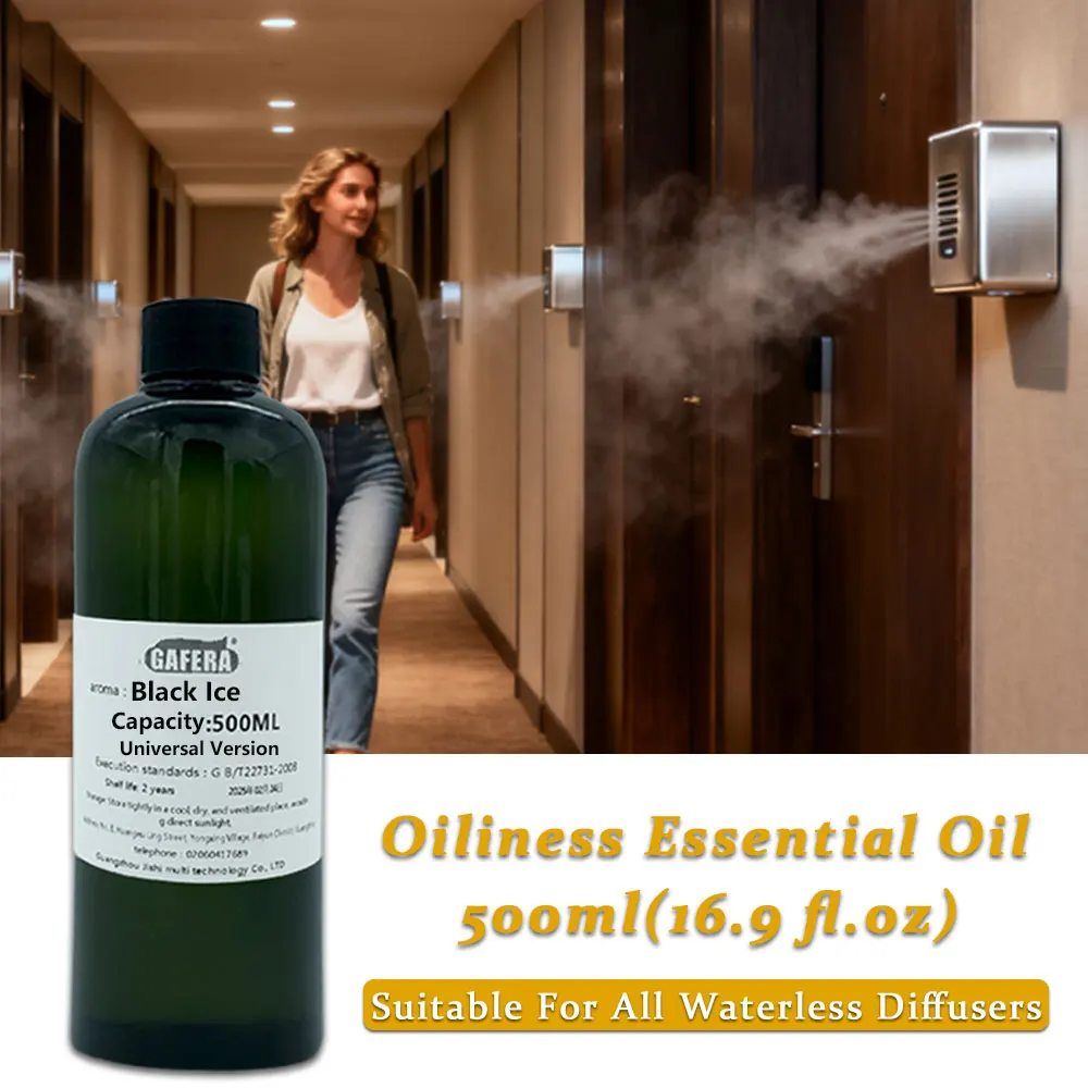 GAFERA 500ml(16.9 fl.oz) Black Ice/Sheraton Essential Oils - For All Waterless Diffuser, Bar Diffuser Replenish Aromatherapy Oil