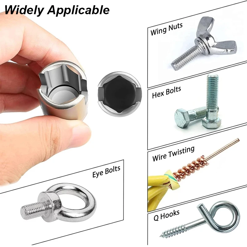 Slot  Wing Nut Driver Sleeve Drill Bit Socket Adapter Power Tool Butter Fly Panel Screw Eye C Hook Hex Bolt Hurricane Shutter