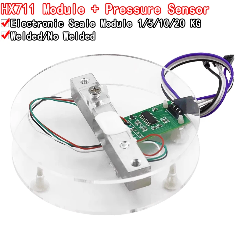 Digital Load Cell Weight Sensor HX711 AD Converter Breakout Module 5KG 10KG Portable Electronic Kitchen Scale for Arduino Scale