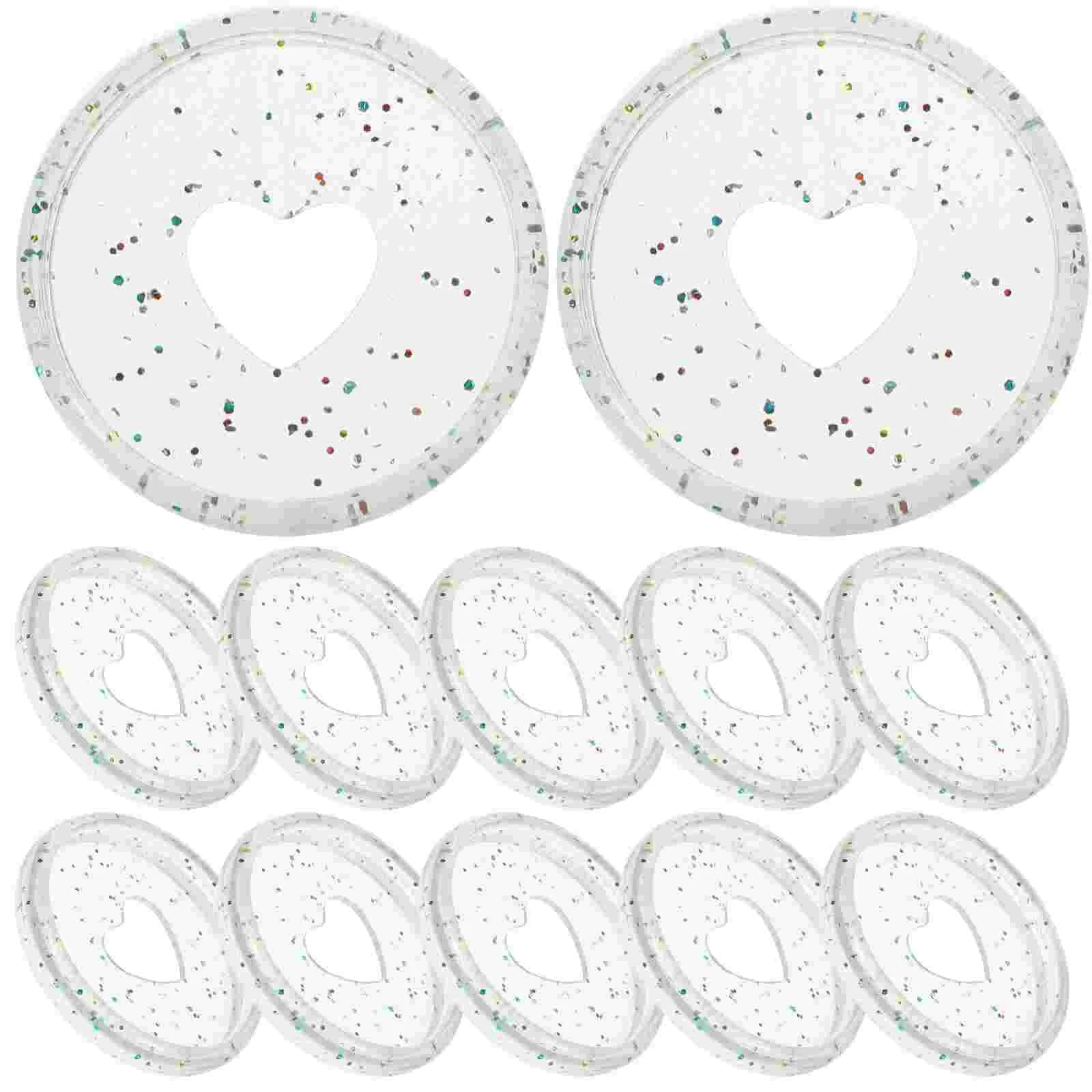 Notebooks Discs Colorful Glitter Sequin Love Mushroom Hole Buckle Binder 50pcs Packaged (28mm) Abs Office Supply