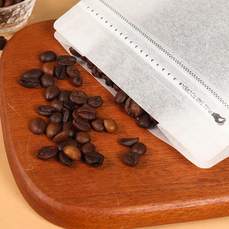 TETP 50Pcs Cotton Paper Coffee Bags Home Store for Coffee Bean Tea Nut Dried Fruit Packaging Seal Storage For Small Business