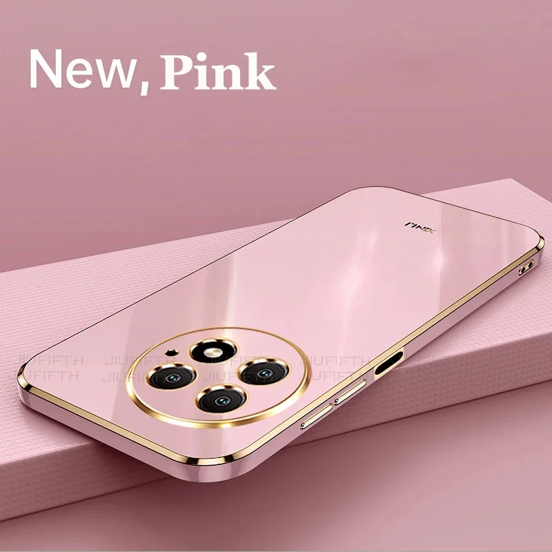 OnePlus13 لهاتف OnePlus 13 5G حافظة من جل البولي يوريثان المطلي مضادة للصدمات فائقة النحافة مطلي بالكروم حافظة ناعمة من البولي يوريثان One Plus 1 + 12 11 12R 11R R