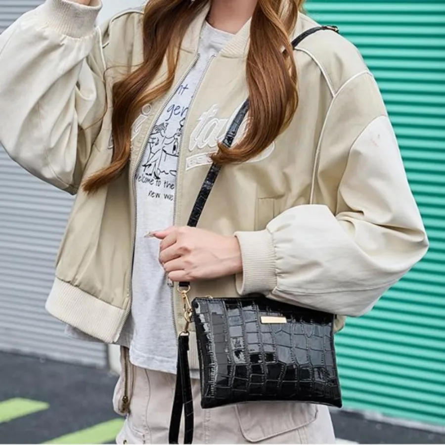 High quality niche design stone patterned envelope bag women's bag winter new style western-style bag hand-held bag