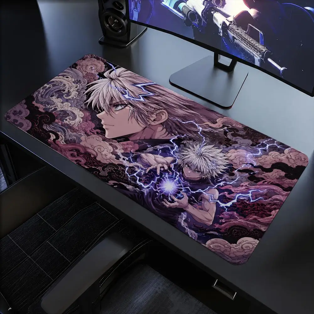 Killua Zoldyck Hunter Hunter Mouse Pad Mouse Pad Anti-Slip Rubber Base Extended Desk Mat For Gamers Office Computer Accessories