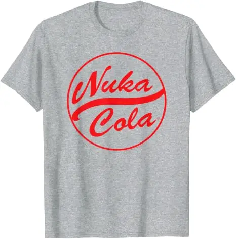 Nuka Cola Unisex-T-Shirt aus weicher Baumwolle, Videospiel-Zap-That-Thirst-Vintage-T-Shirt, roter Text, Nuka Cola-Kreis-Grafik, Persönlichkeits-Outfit – Detail 13