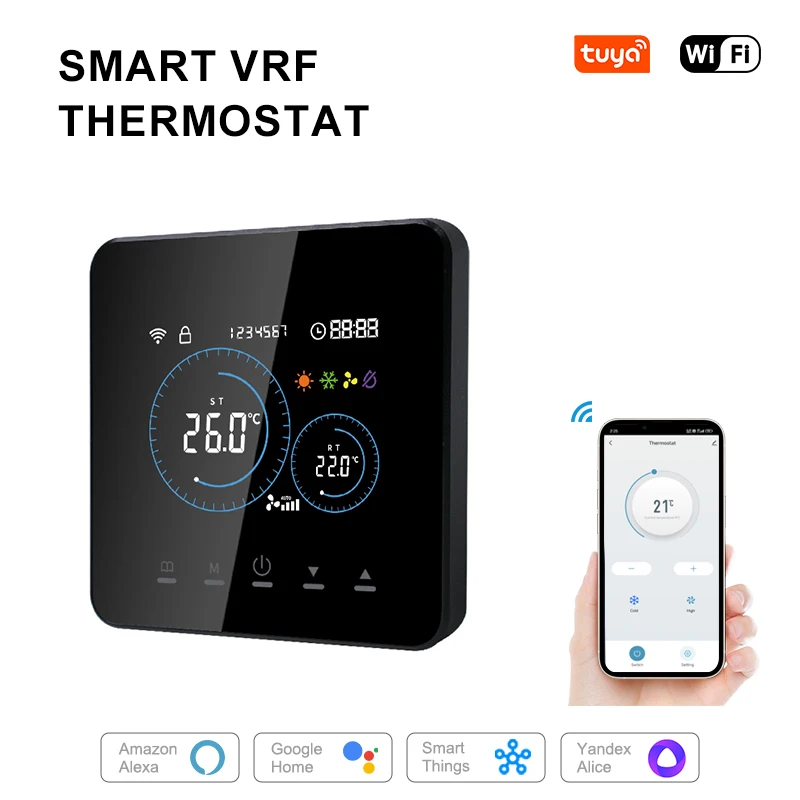 For Mitsubishi Electric Fujitsu(Ogeneral)  Tuya Wifi VRF Air Conditioner Smart Thermostat For Google Home Alexa DuerOS view 2