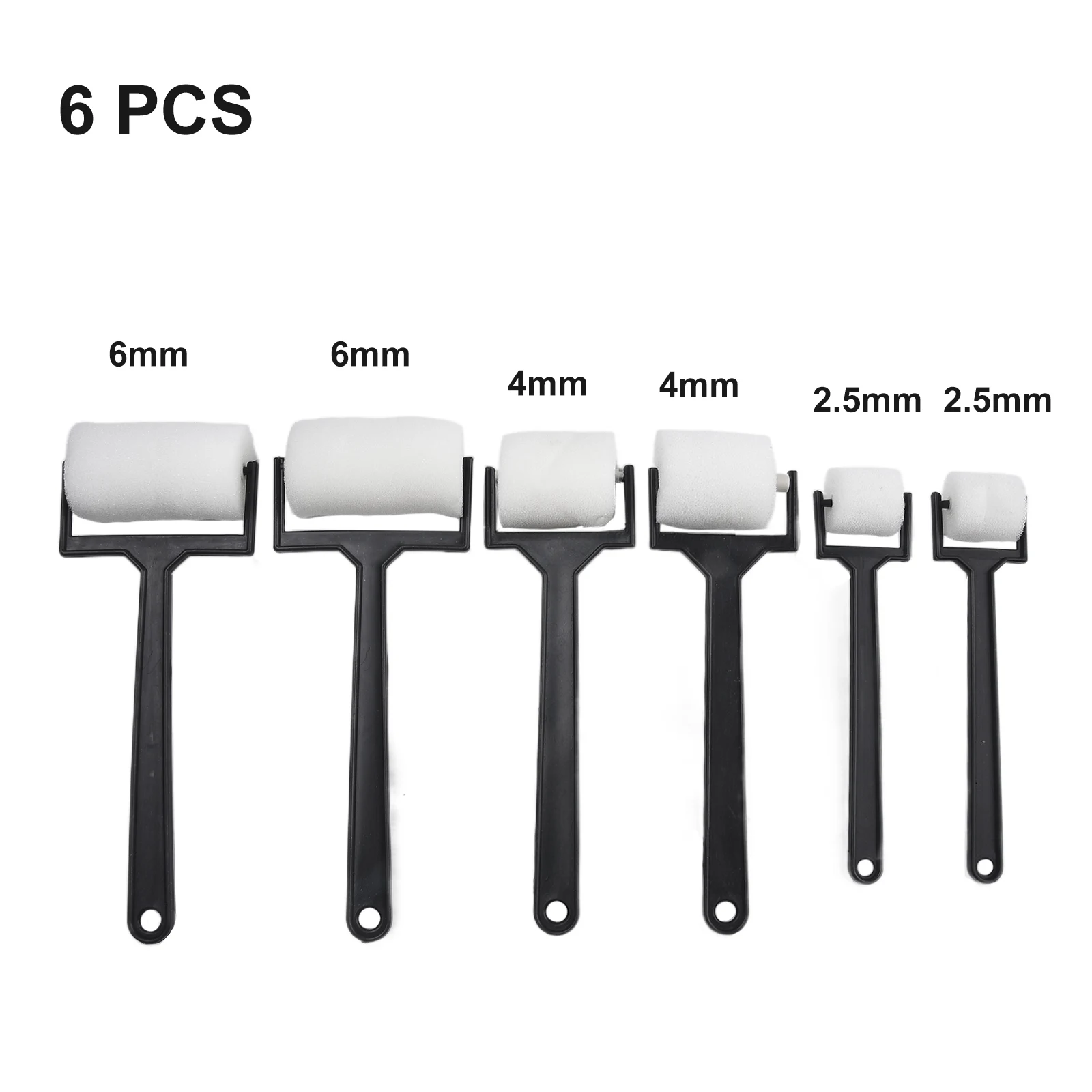 3pcs Sponge Paint Roller Brush /Foam Painting Roller/ Brush Plastic Handle Sponge Brushes Craft Tool Parts For Children/ Draw