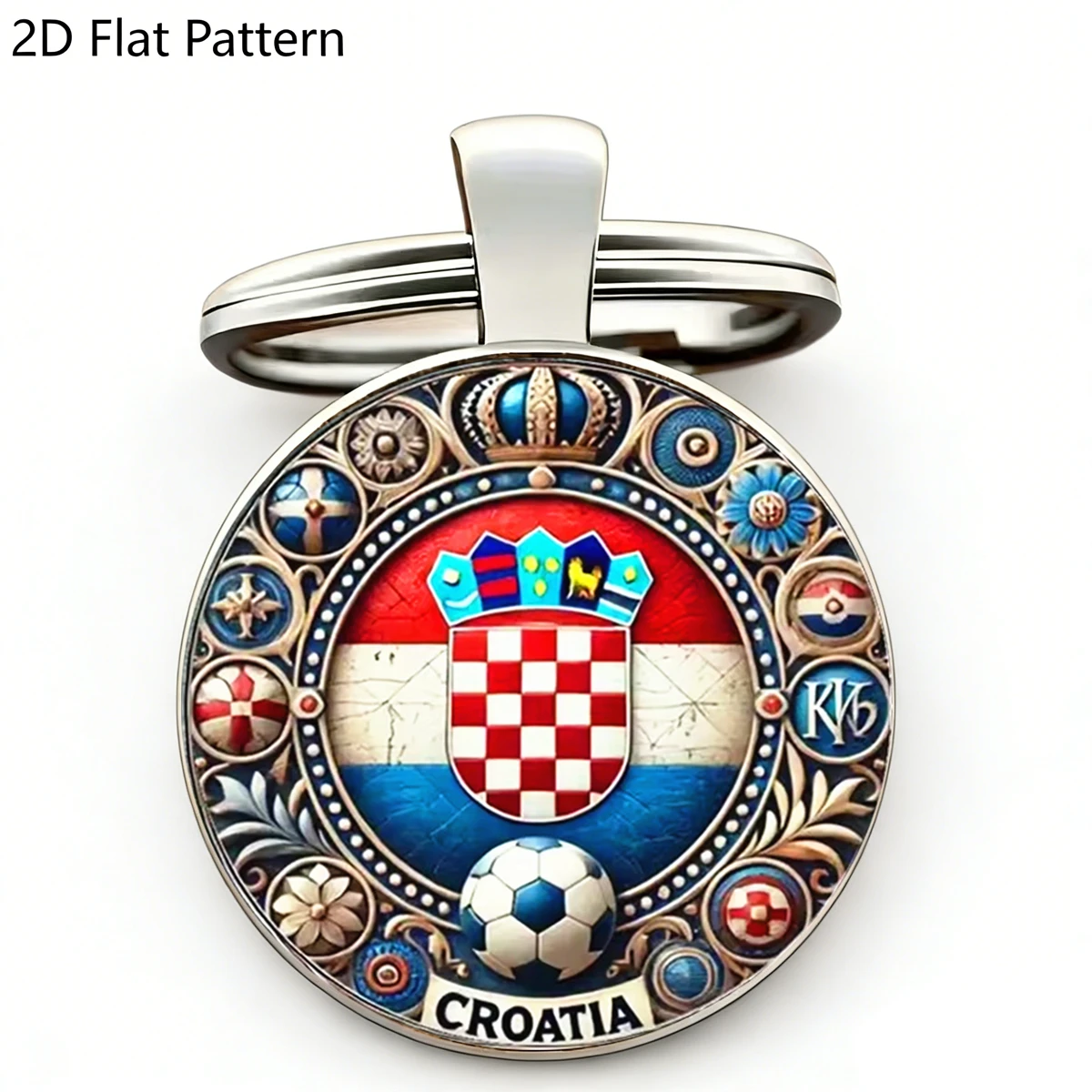 Embroidery Legacy - 1pc Vintage Croatia National Soccer Keyring