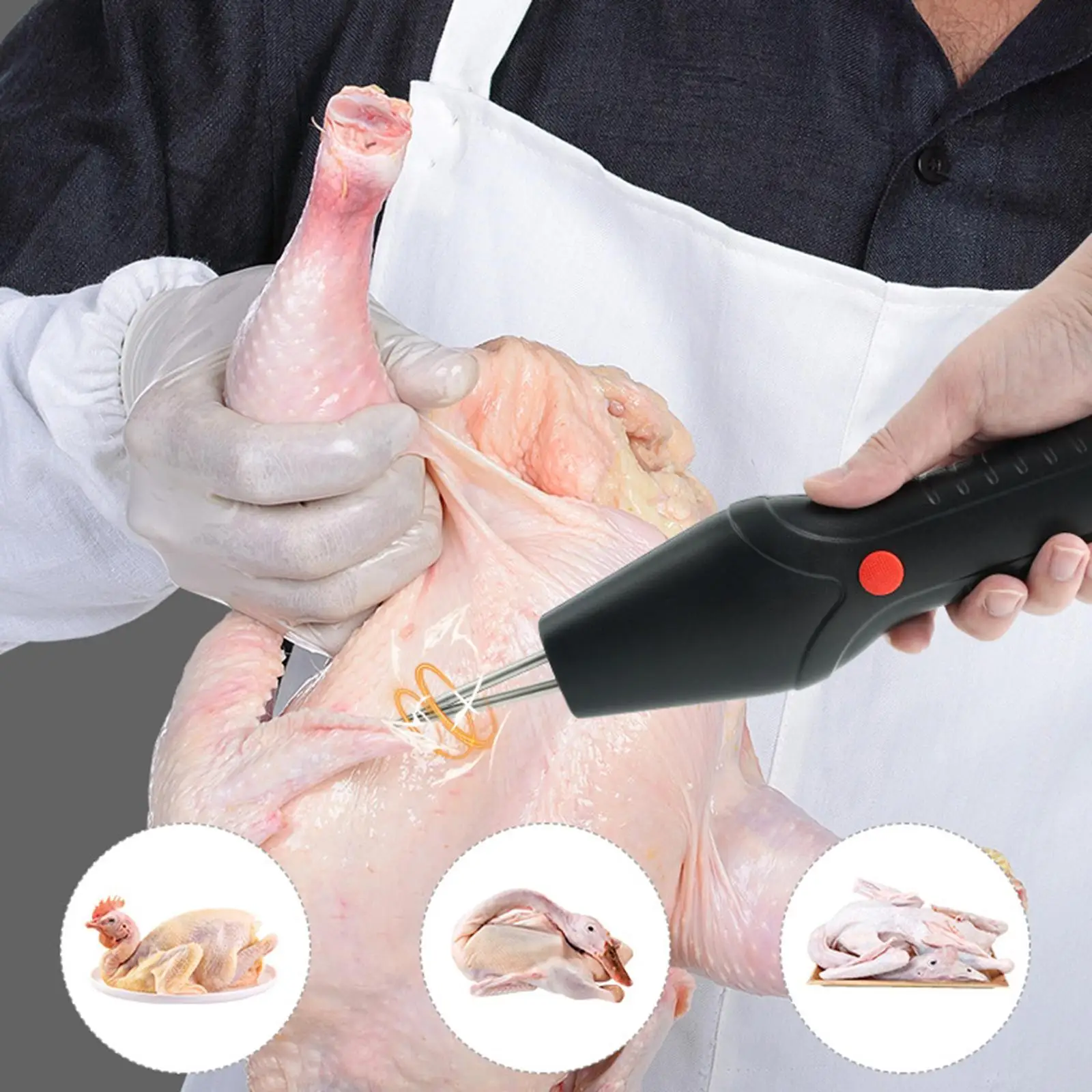 High Speed Chicken Plucker Waterproof Handheld Electric Poultry Defeather Machine for Ducks Geese