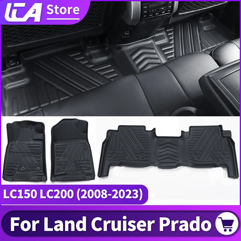 

For 2008-2023 Toyota Land Cruiser 200 Prado 150 Foot Mat LC150 LC200 Interior Accessories Upgraded Waterproof Mats & Carpets