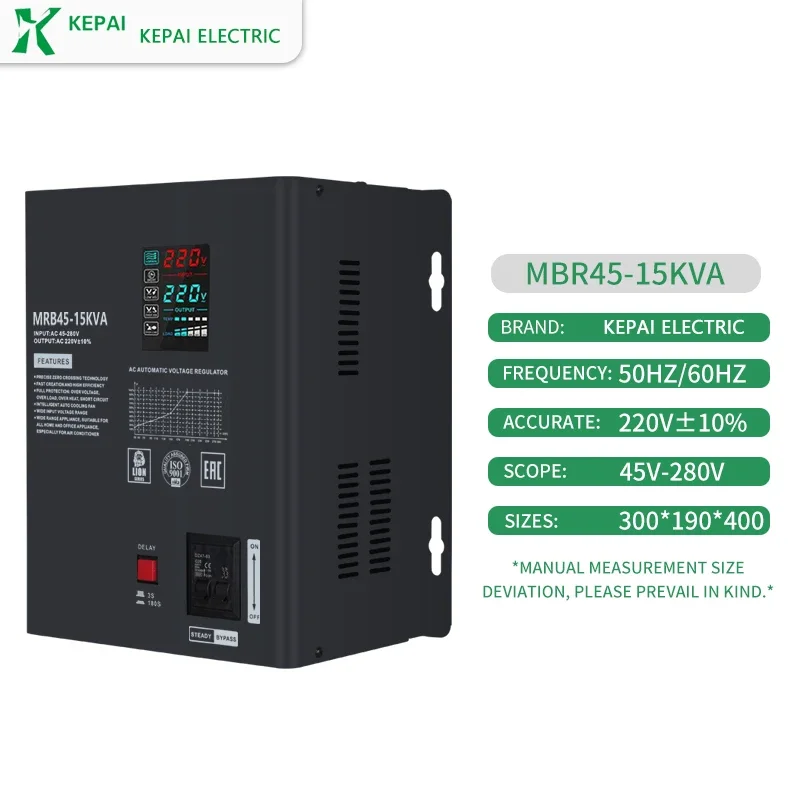 Electronic Voltage Regulator MBR45 Ultra-low Voltage 45V Household Voltage Regulator Power Supply 15KVA 45-280V