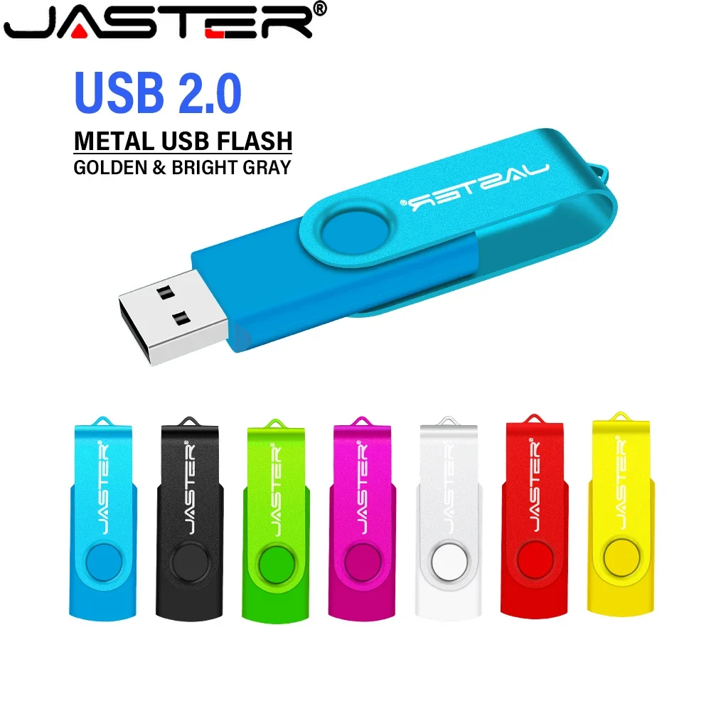 JASTER High Speed Rotatable OTG Flash Drive 128GB Business Gift Micro USB 64GB Custom LOGO Pendrive 32GB 16GB Free Shiping Items