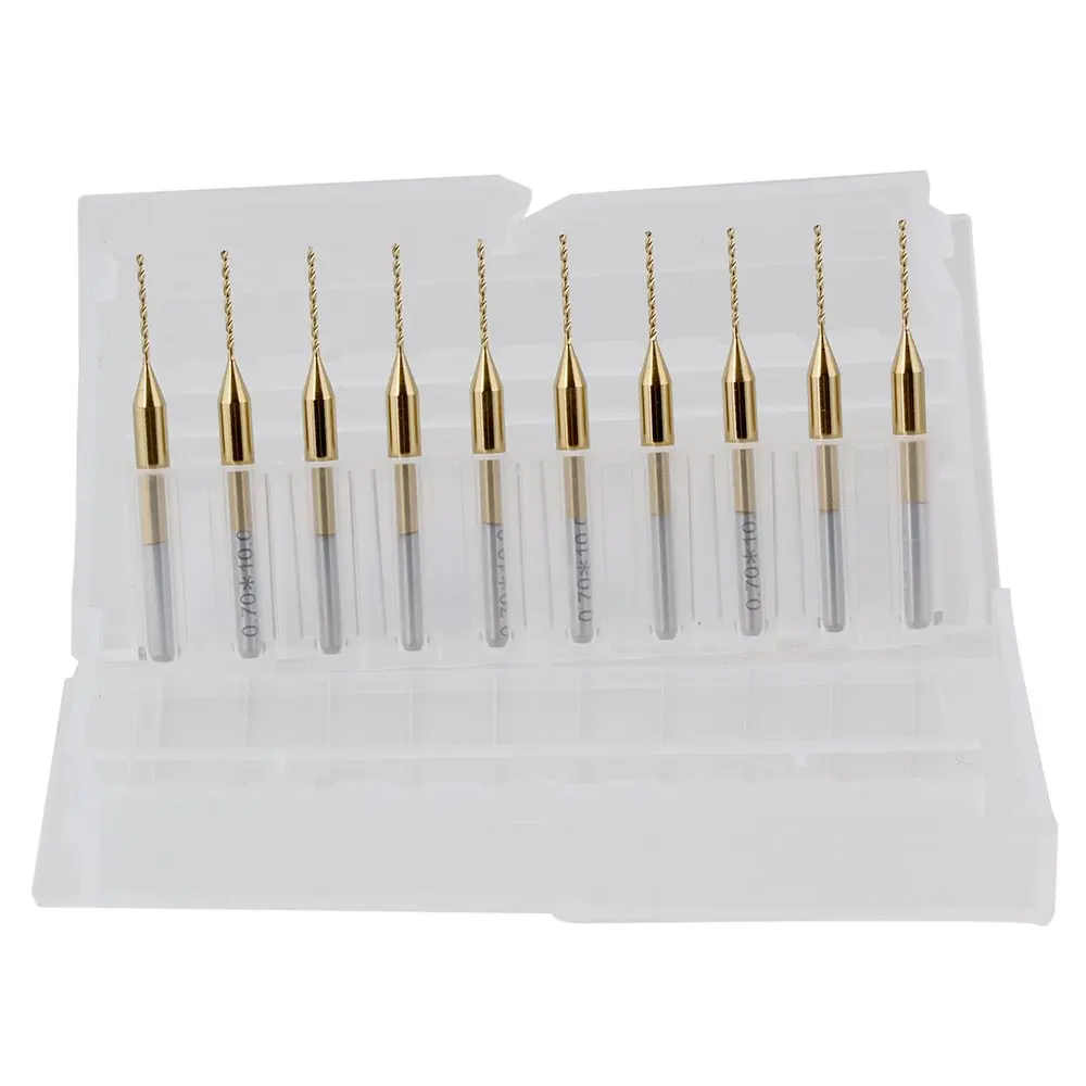 10 x Titanium Carbide Micro Drill Bit 0.7mm PCB CNC Jewelry Rotary Milling Tool