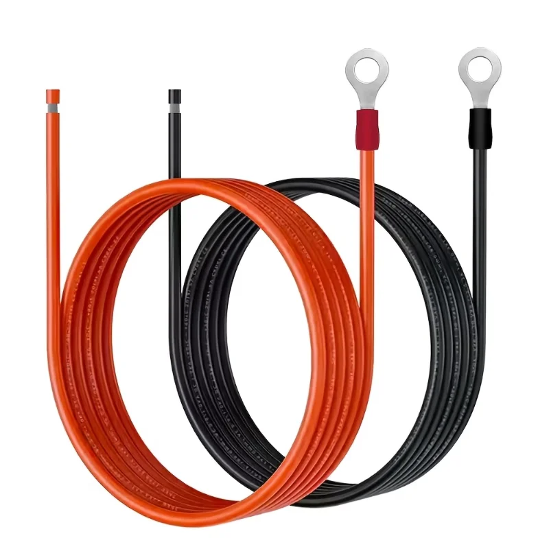 Line Features Tinned Copper Bracket Cables Equipped with M8/M10 O-Ring Terminal Connectors Suitable for Linking Solar Panels