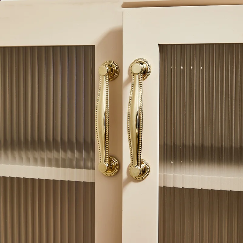 INS Style Furniture Handle Drawer Knob Brass Bright Gold Cabinet Door Cupboard Wardrobe Handles Hardware Pulls Diy