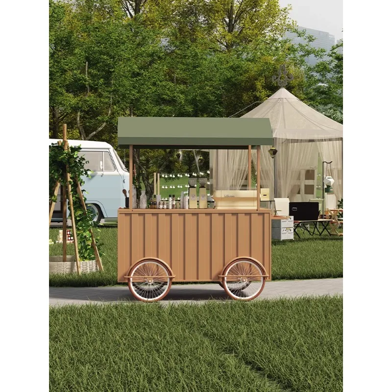 Camp coffee car market set stall  outdoor scenic spot mobile stall  night market snack  dining car sales