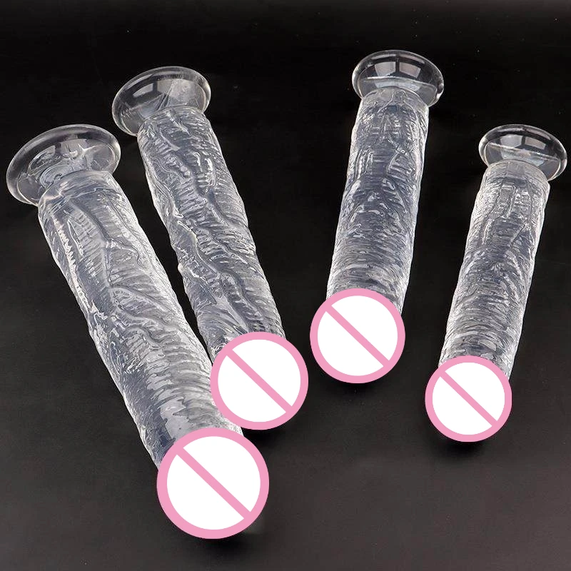 Cheap Women Big Transparent Dildo Suction Cup Erotic Anal Jelly Dick Soft Clitori Vaginal Masturbators Penis Adult Sex Toy 18+