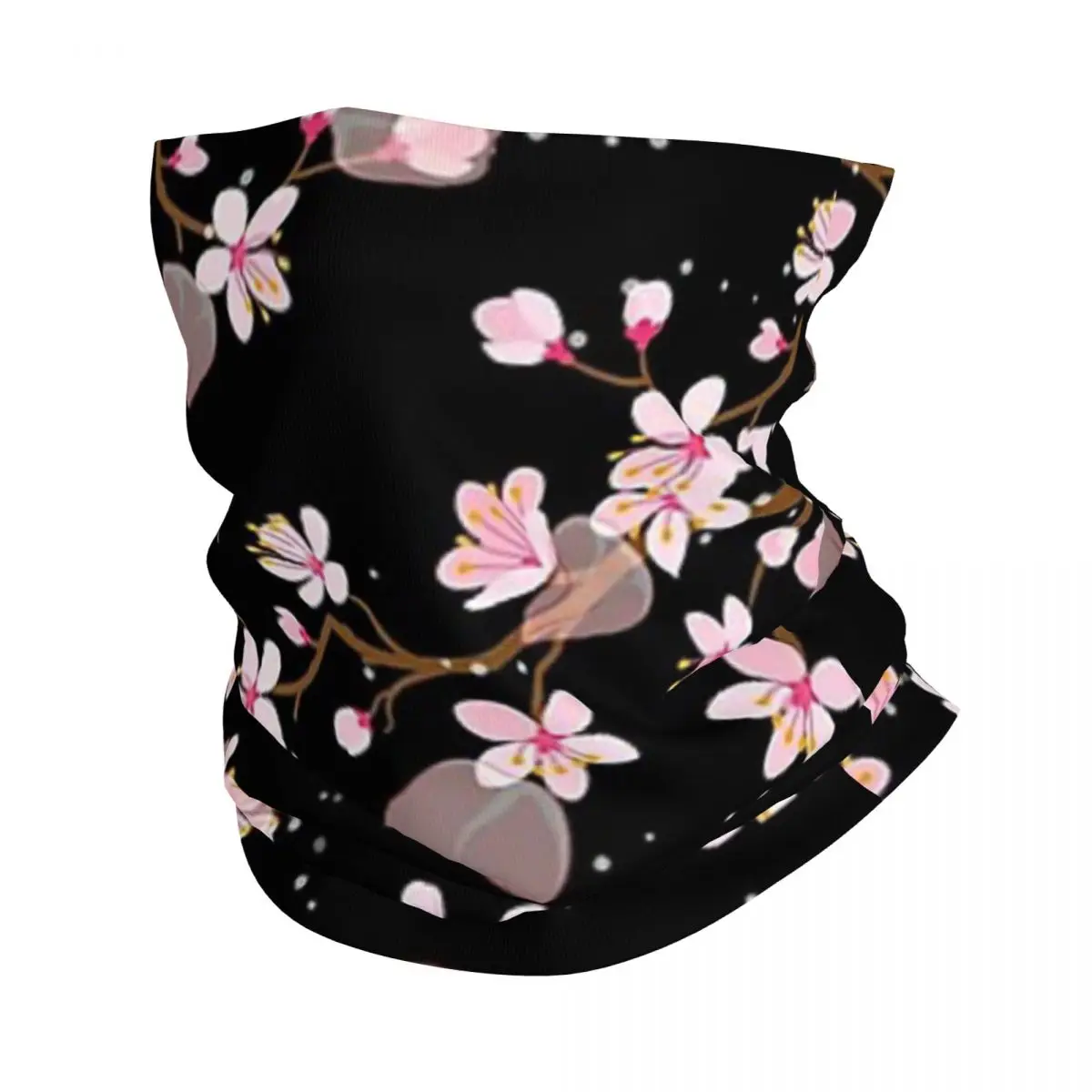 Japanese Cherry Blossom Bandana Neck Cover Printed Wrap Mask Scarf Multifunction Headwear Cycling Unisex Adult Winter