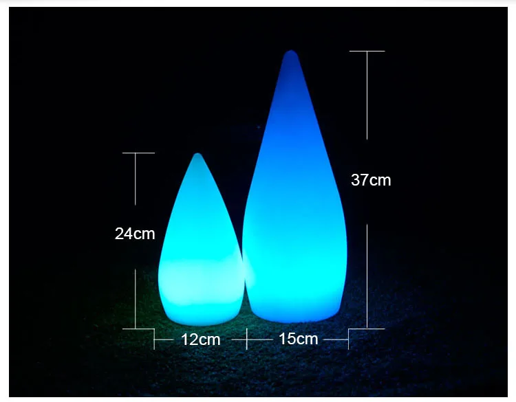 Colorful night light desk lamp USB charging table luminous decorative bar water drop PE rotational molding
