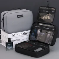 Neceser colgante impermeable de gran capacidad, neceser de viaje portátil, bolsa de cosméticos para hombres y mujeres, bolsa de lavado