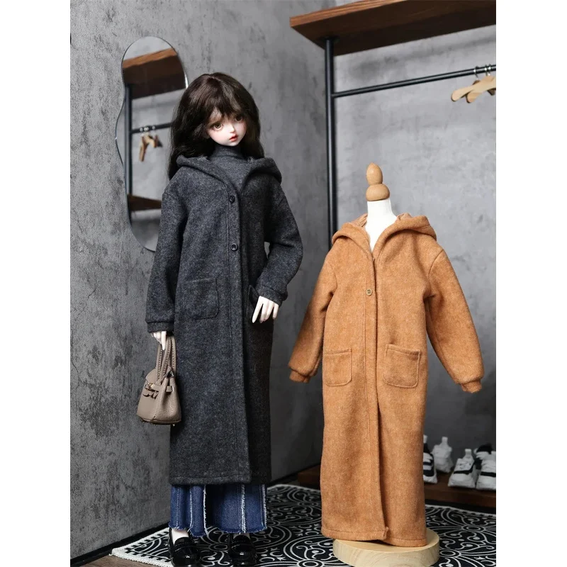 1/3 boneca bjd cashmere topo 1/4 jaqueta de boneca bjd 1/5 bjd casaco com capuz 1/6 bjd fosco blusão menina brinquedo acessórios presente aniversário