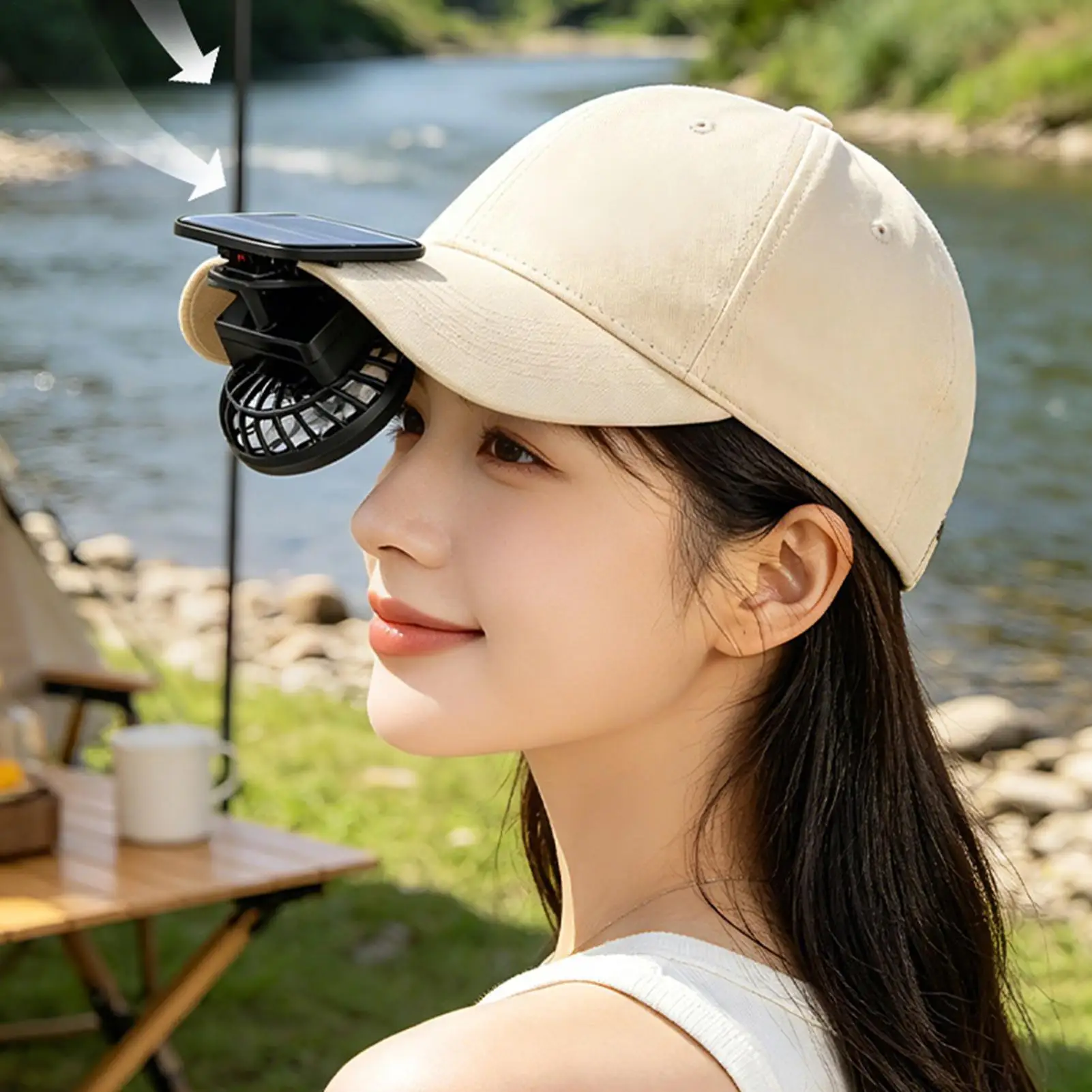 Hat Clip Fan 3 Speeds Hands-free Cooler USB Rechargeable Portable Clip On Fan for Outdoor Camping Running Fishing Garden Yard - view 3