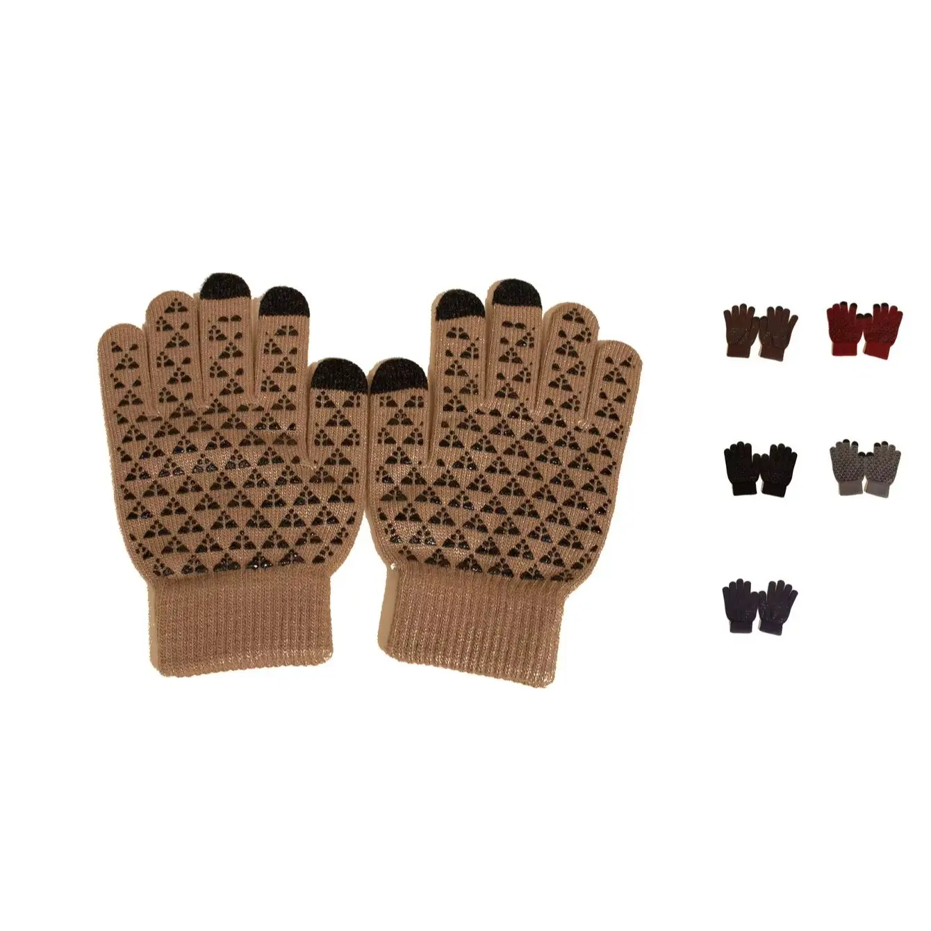 Unisex Pure Color Touchscreen Compatible Autumn Winter Gloves for Men And Women Universal Warm Fingerless Mittens