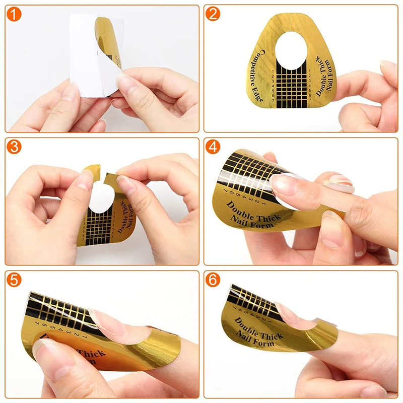50/100pcs Nail Forms Nail Extension Tips UV Gel Guide Stickers French Nails Form Extend Nail Accessories All for Manicure Tools