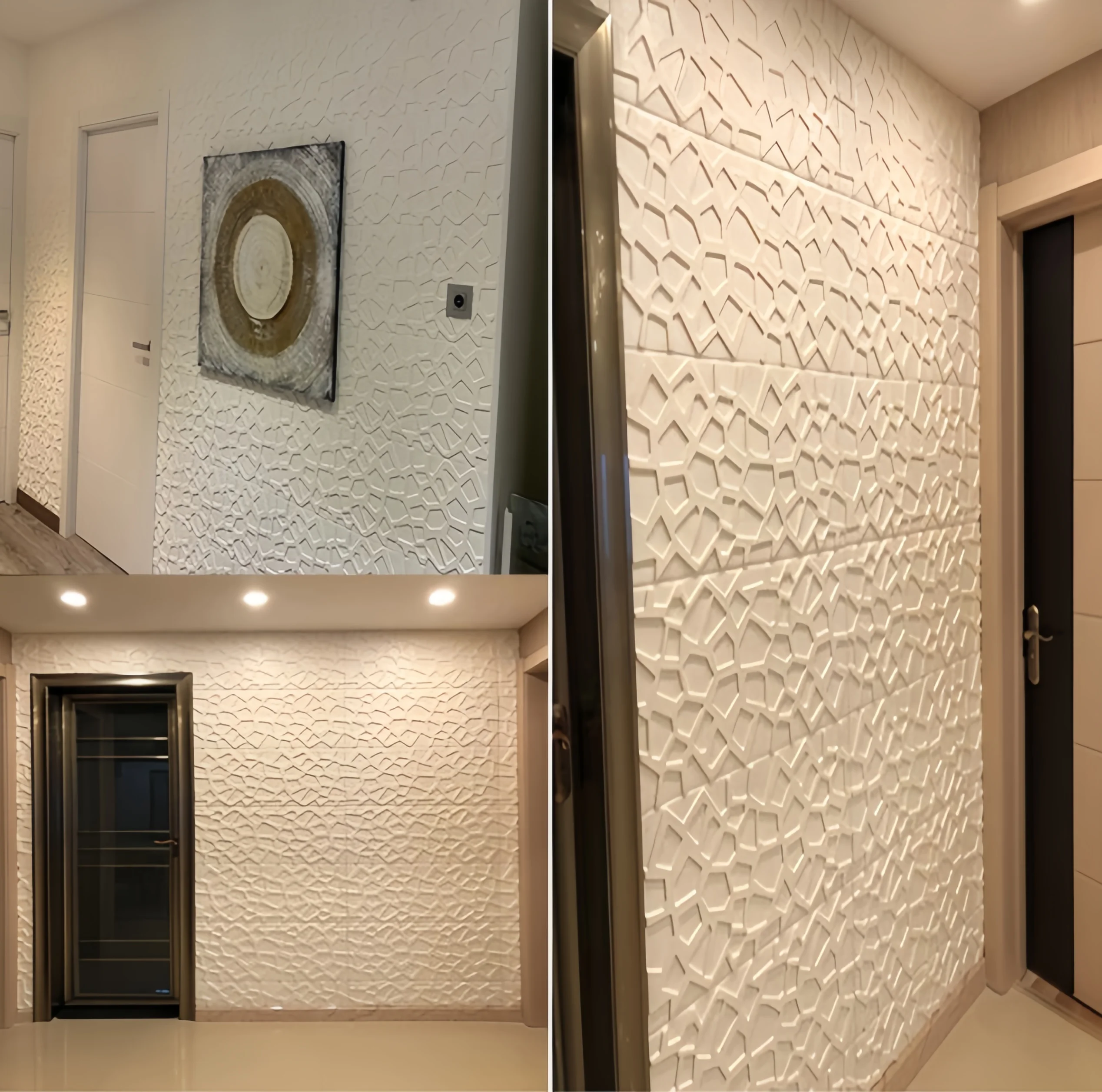 Premium Modern Grid 3D Wallpaper 35cmx35cm Wall Sticker Self Adhesive Stain Resistant For Ceiling Living Room Home Wall Decor