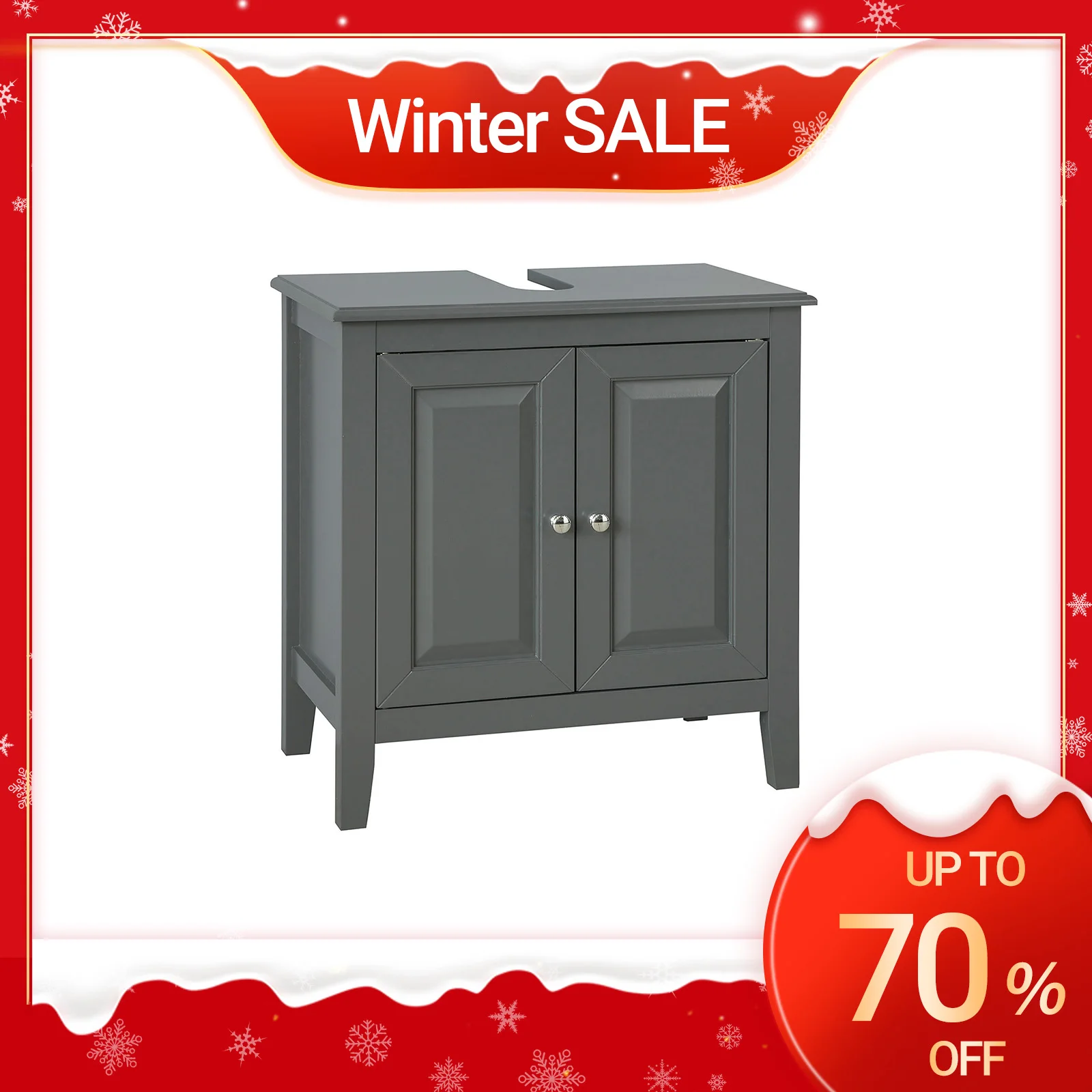 SoBuy FRG202 lavabo sotto armadio armadio da bagno vanità Sotto armadio mobili da bagno BHT ca. 60x62x30 cm