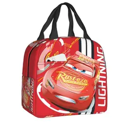 Custom Lightning Mcqueen Cars borsa da pranzo isolata per Picnic borsa termica a tenuta stagna Lunch Box donna contenitore per alimenti Tote Bags