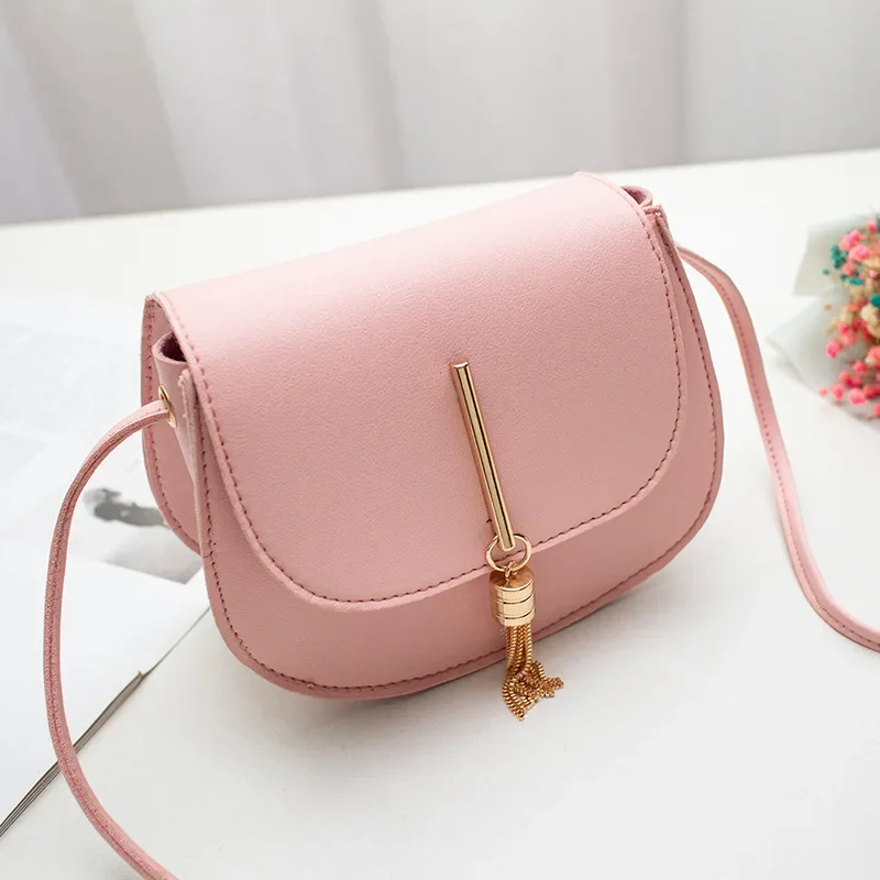 Fashion Tassel Women Crossbody Bag PU Leather Small Flap Messenger Bag for Ladies Tote Bag Mobile Phone Wallet Handbags Bolsos