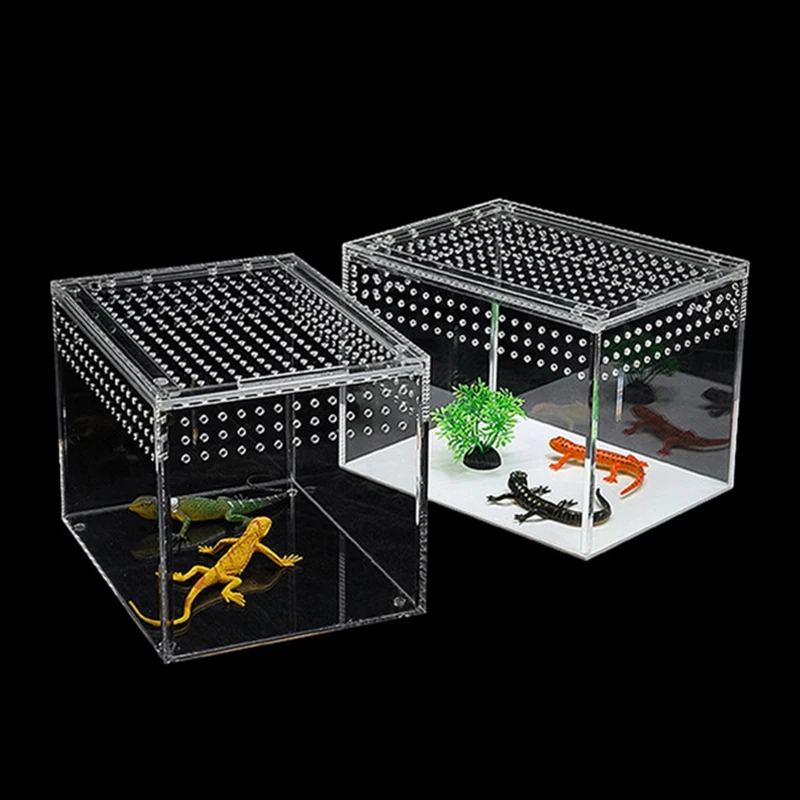 

Террариум-амфибия, коробка для разведения рептилий, мини-корпус для рептилий, клетка, прозрачная акриловая коробка для ящерицы, геккона