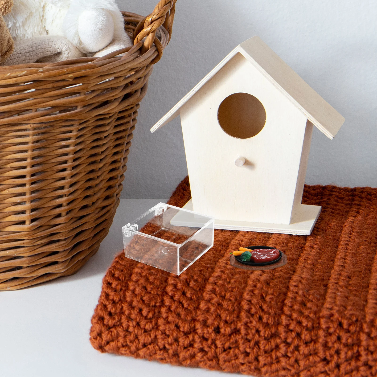 

Transparent Acrylic Display Box Mini Square Container for Small Items Jewelry Collectibles Desk Organizer Home Office Storage