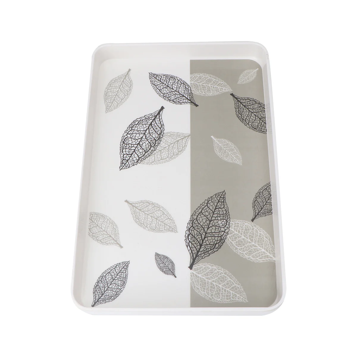 

1Pcs Nordic Rectangular Melamine Tray Light Grey Size L Food Snack Serving Tray Portable for Home Restaurant Coffee Shop