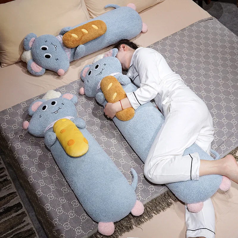 かわいいぬいぐるみ漫画グレーブラウンファンシーラット動物人形ビッグサイズふわふわマウス抱き枕誕生日プレゼント