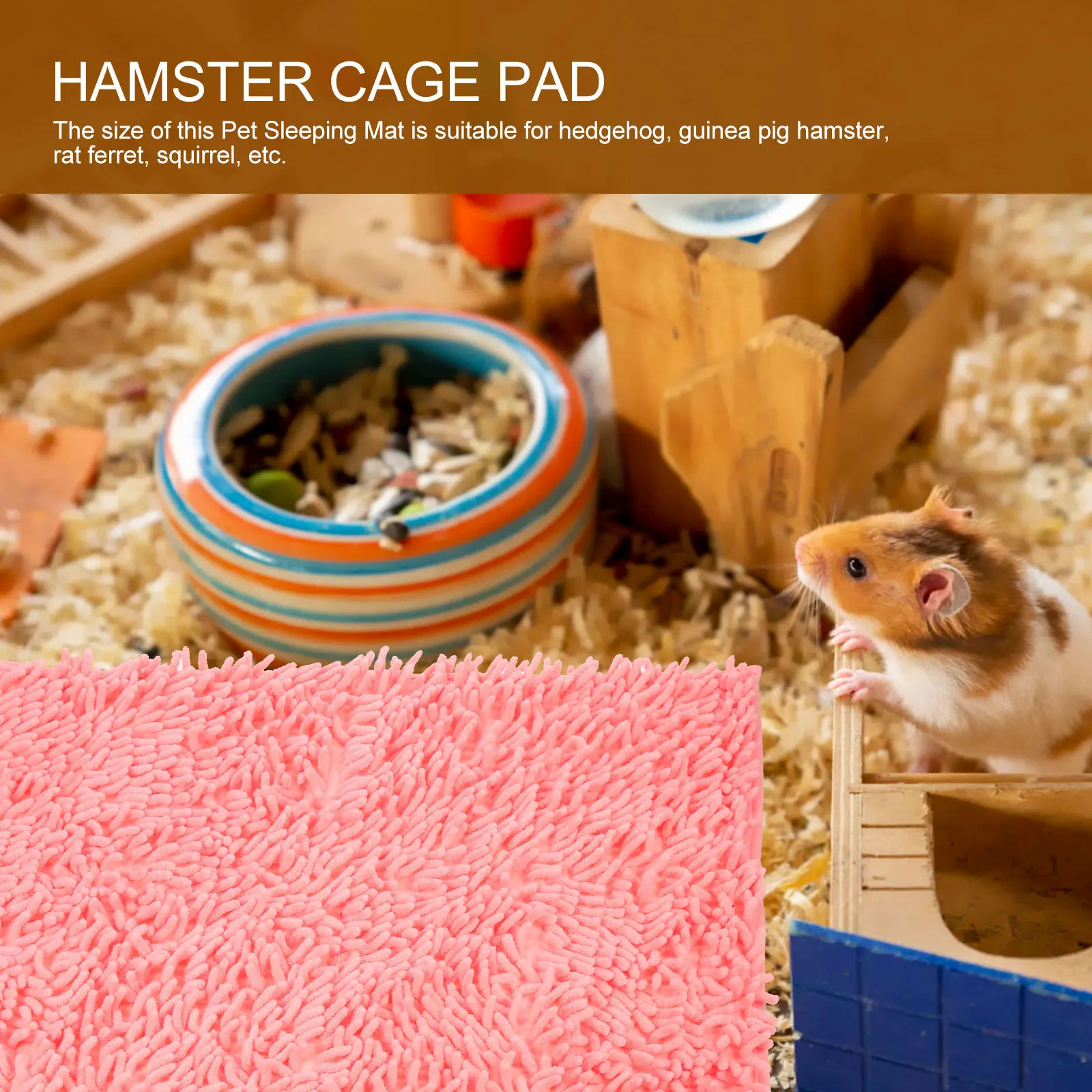 

2Pcs Pet Bed Mat Warm Keep Small Animals Comfortable Cage Liner Rabbit Bed Guinea Pig Mat HamsterAccessory Soft Durable Privacy