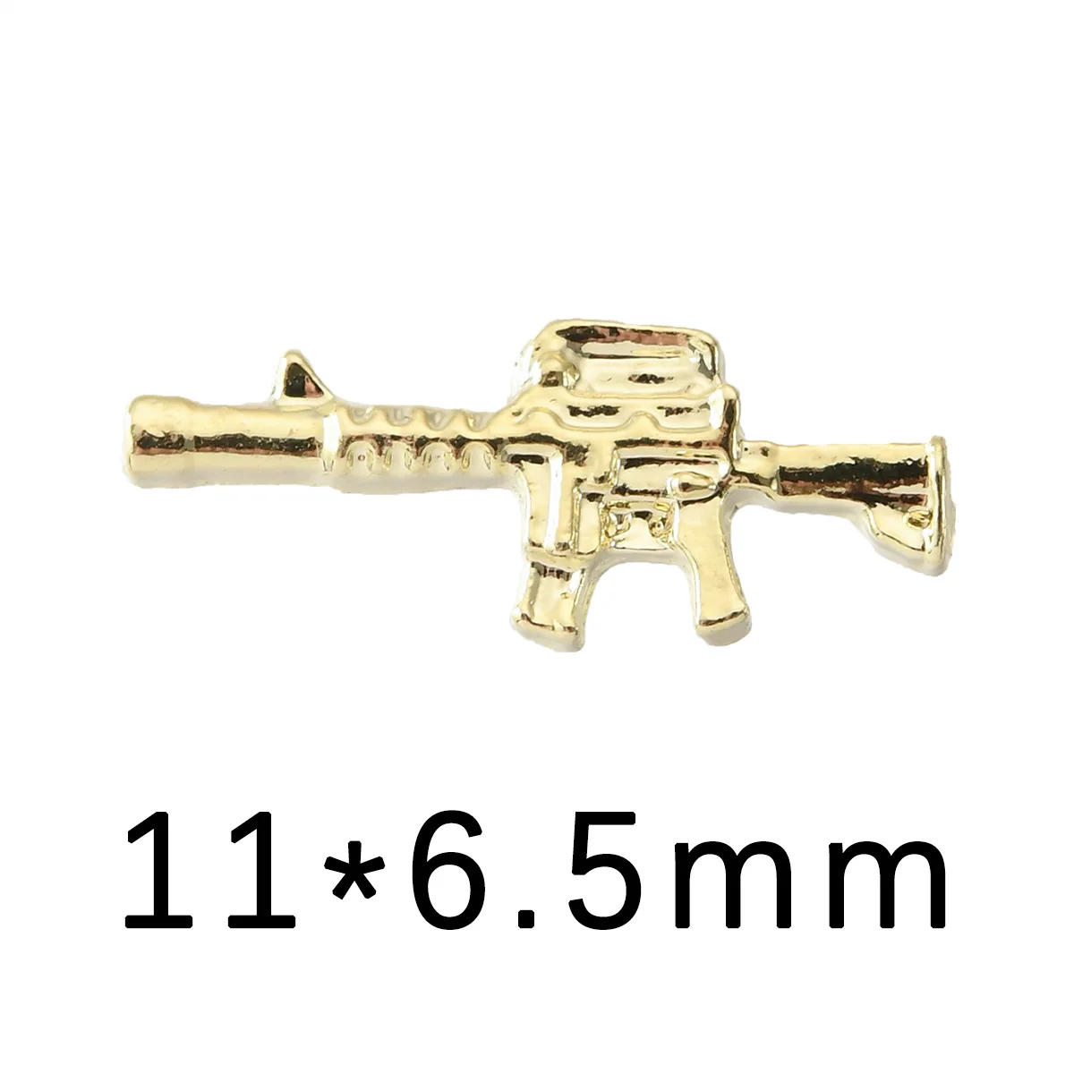 10 قطعة سبائك بندقية شكل مسمار السحر الذهب الفضة الفاخرة المعادن Vintage مسمار الفن اكسسوارات ثلاثية الأبعاد DIY بها بنفسك مانيكير جزء الديكور 11*6.5 مللي متر