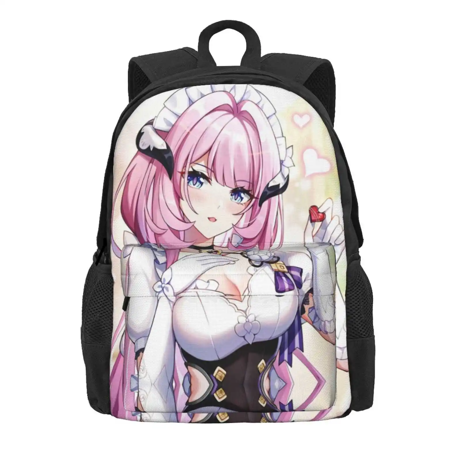 Cameriera Elysia Honkai Impact 3 Laptop da viaggio Bagpack borse da scuola cameriera Elysia Elysia Honkai Impact 3 Anime Manga videogioco carino